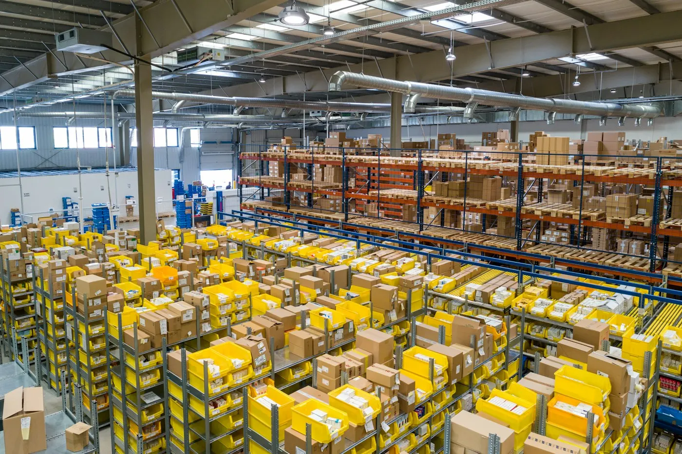 Pallets and racking inside a South Florida warehouse